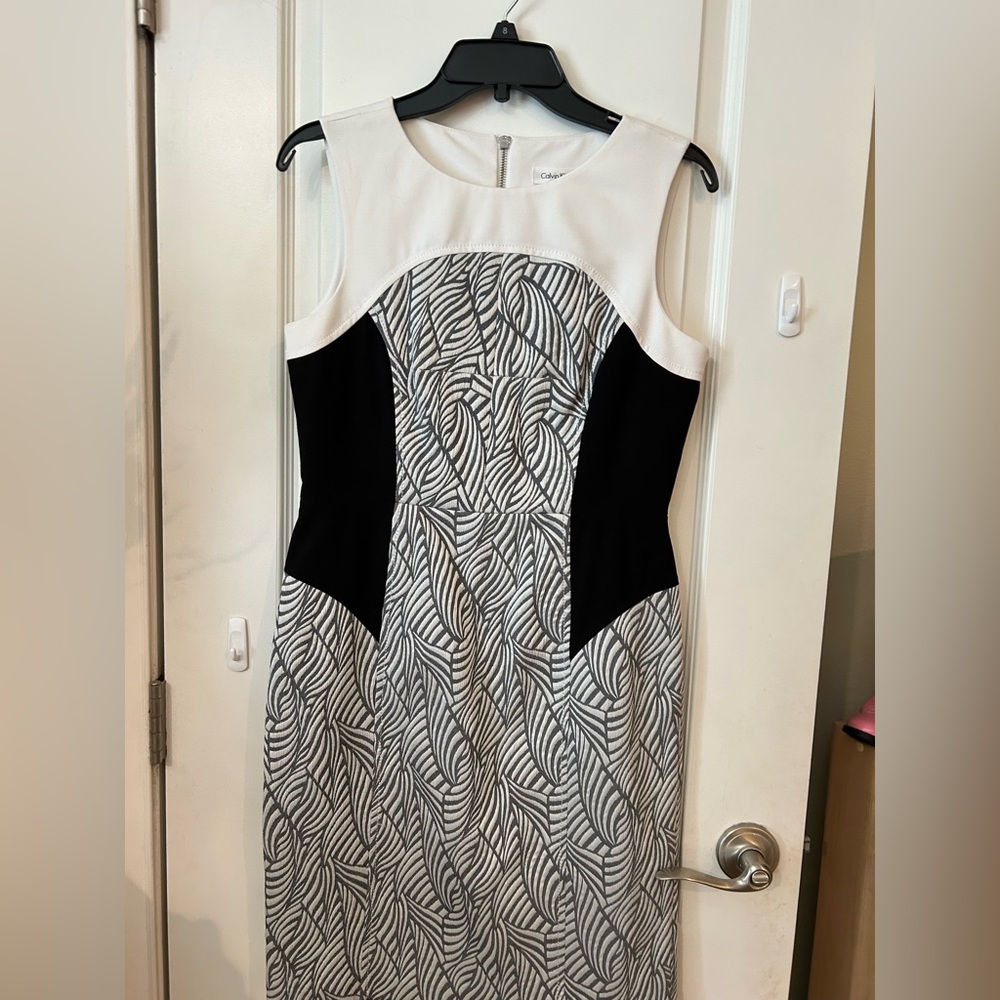 Black and white beautiful Calvin Klein dress.
